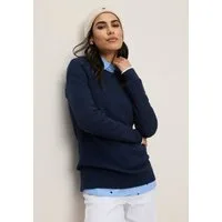 Tamaris Strickpullover mit dezentem Strickmuster mit Farbdetails