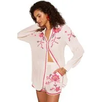 Love & Roses Strandshorts Love & Roses Bestickte Strandshorts, Kurzgröße (1-tlg)