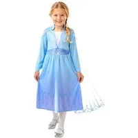 Rubie´s Prinzessin-Kostüm Die Eiskönigin 2 Elsa Reiseoutfit Kostüm Größe 98, Klassisches Märchenkleid aus dem ersten 'Frozen'-Film