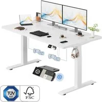 HOMALL Schreibtisch Höhenverstellbarer Schreibtisch elektrischer mit 2 Motoren (25 mm dicke, nahtlose, monolithische Tischplatten Keine gespleiBten Platten Vielsertig und hochwertig Erinnerung bei langerem Stehen, ostern geschenke)