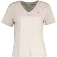 Gant T-Shirt REG SHIELD KA V-NECK T-SHIRT mit einer kleinen Logostickerei auf der Brust