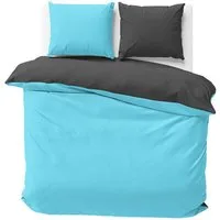 Visaggio Bettwäsche Mikrofaser Allergiker geeignet Doubleface Wendebettwäsche, Microfaser, 3 teilig, Modern Uni Doubleface Wendebettwäsche