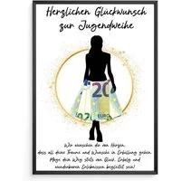 Tigerlino Poster Jugendweihe Geschenk Mädchen Geldgeschenk zur Jugendweihe