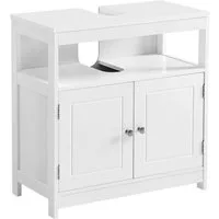 VASAGLE Waschbeckenunterschrank Badezimmerschrank, Aufbewahrungsschrank mit 2 Türen 30 x 60 x 60 cm, modernes Design, offenes Fach, mit Griffen