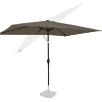 VONROC Sonnenschirm rechteckig, LxB: 300x200 cm, Set, Je nach Variante mit oder ohne Sockel, Rechteckiger Sonnenschirm für Terasse, Garten, Balkon & Gastro