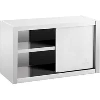 Royal Catering Wandhängeschrank 100 x 45 x 60 cm Schiebetür Hängeschrank Edelstahl Hängeoberschrank, verschiedene Größen