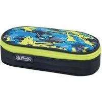 Herlitz Federtasche Herlitz Faulenzer-Box / Faulenzerrolle "Camouflage lemon" / Schlamperr