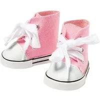 I´m a Girly Puppenkleidung Puppenschuhe Chucks rosa Puppenbekleidung für Puppe 43 cm Sneaker pink (2er Set, 2-tlg., 2 Teile), Puppenbekleidung Puppen Accessoires Zubehör für 43cm Puppe + Baby Born