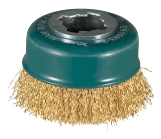 Makita Topfbürste, 75 mm - gewellt - Messing - X-LOCK - D-73433