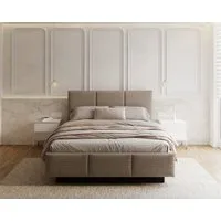thematys Polsterbett mit Bettkasten & Lattenrost, 120x200–180x200cm - Stauraum - Cord, Samt (Bezug - Optional mit 28 cm H3/H4 Taschenfederkern oder 23 cm Taschenfederkern-Matratze H2, hydraulisches Stauraumbett)