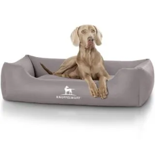 Knuffelwuff Kunstleder Hundebett Sidney grau XXXL