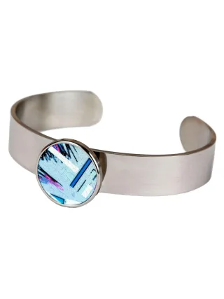 DeMarie Armreif Edelstahl mit Silber-/Goldeinlage