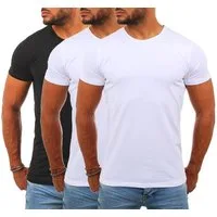 Young & Rich T-Shirt Herren Uni Basic rundhals Ausschnitt Unterziehshirt 1701 Rundhalsauschnitt unifarben kurzarm regular fit