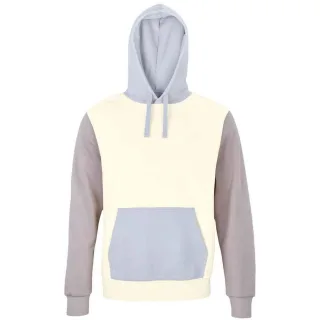 SOLS - "Collins" Kapuzenpullover für Herren/Damen Unisex (Natürlich/Cremiges Blau/Hellgrau)