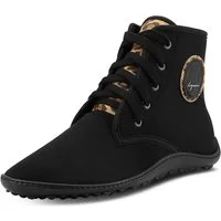 Leguano CHESTER Barfußschuh, Schnürboots, Sneaker mit Leomuster an der Schuhzunge