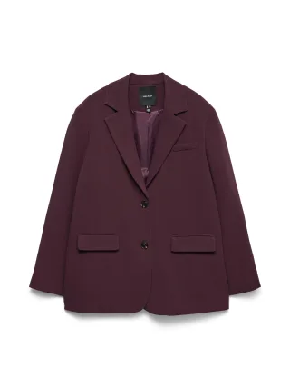 VERO MODA - VMMICHELL LS OVERSIZED BLAZER Winetasting - Gr. - 40