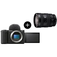 Sony Set: SEL35F18 Objektiv + ZVE10M2KB Systemkamera (Sony E 35mm F1.8 OSS, 26 MP, WLAN (Wi-Fi), Bluetooth, APS-C Spiegellose Videokamera, 4K60p Video, 4:2:2 10Bit-Aufnahme, 26MP)