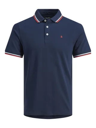 JACK&JONES - JJEPAULOS POLO SS NOOS PLS Navy Blazer