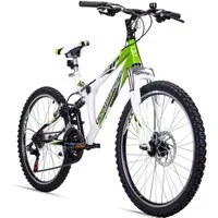 bergsteiger Mountainbike Montreal 20, 24 Zoll Kinderfahrrad, 6 - 13 Jahre, Mädchen, Jungen, 18 Gang Shimano Tourney RD-TZ50 Schaltwerk, Kettenschaltung, Scheibenbremse, V-Brake