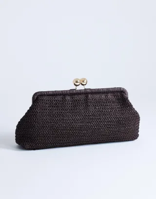 TOPSHOP - TSABBIE CLUTCH BAG Chocolate Brown - Gr. - ONE SIZE