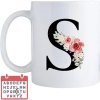 Giftandprint Tasse personalisiert mit Anfangsbuchstabe Monogramm Geburtstag Geschenk Frau, Geschenke für Frauen, Spülmaschinengeeignet, Mit Geschenkbox