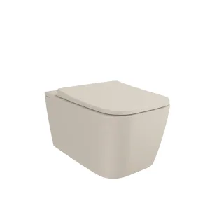 VitrA New Metropole Square QuantumFlush Wand-WC spülrandlos Sandbeige Matt,7906B422-0075 7906B422-0075
