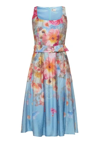 V by Vera Mont - Cocktailkleid Blue/Rosé - Gr. - 38
