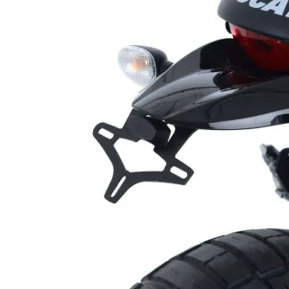 R&amp;G Kennzeichenhalter Heckumbau Edelstahl Ducati Scrambler 800 Desert Sled Bj. 2017-2022 eintragungsfrei
