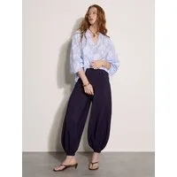 Apricot Stoffhose Lässige Ballonhose mit elastischem Bund