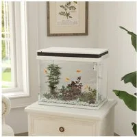PawHut Aquarium Einsteigerbecken mit Pumpe, für verschiedene Fischarten, 48 x 30 x 41 cm