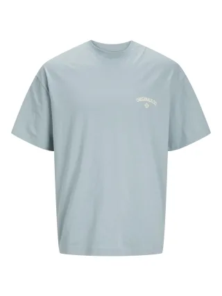 JACK&JONES - JORSANTORINI BACK TEE SS CREW NECK JNR gray mist - Gr. - 152