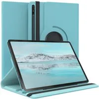 EAZY CASE Tablet-Hülle Rotation Case für Samsung Galaxy Tab S8 Plus / S7+ 12,4 Zoll, Schutzasche für Tablets Flipcase Hülle Kratzschutz Displayschutz Blau