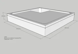 Neuesbad Wannenträger für Kaldewei Superplan 90x90x2,5 SD21010