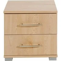 priess Nachtkonsole Husum Nachtkonsole in premium Qualität Schlafzimmer Schrank, mit 2 Schubkästen Nachtschrank Beistellschrank Nachtschränkchen