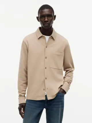 ESSENTIAL TERRY OVERSHIRT Batique Khaki - Gr. - XXL