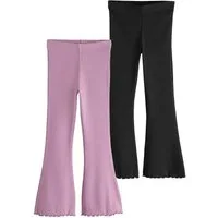 Next Leggings Gerippte Leggings mit ausgestelltem Bein, 2er-Pack (2-tlg)