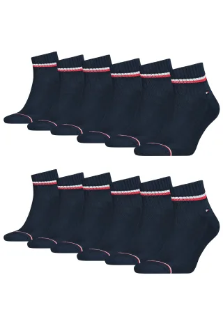 12 Paar TOMMY HILFIGER Herren ICONIC QUARTER Gr. 39 - 49 Sneaker Socken