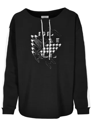 CLARINA - Sweatshirt, 1/1 Arm,Frontdruck schwarz - Gr. - 42
