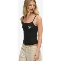 Superdry Trägertop mit eckigem Ausschnitt, aus Baumwolle und Polyester, Regular Fit