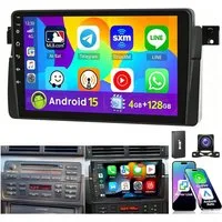 ESSGOO 9" Android 15 Autoradio für BMW 3er E46 1998–2006 Wireless CarPlay GPS Autoradio (RDS, 4+128GB(optional), 4+64GB(optional), Digitalradio (DAB), FM, AM, SWC, Carplay Android Auto Bluetooth EQ USB GPS Navi WIFI Touchscreen)