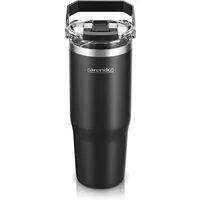 Arendo Thermobecher Thermal Mug 900 ml, Kaffee to go Becher mit Deckel aus Edelstahl 0,9 L, 1-tlg., Edelstahl (SUS304 innen, SUS201 außen), Deckel aus Kunststoff (BPA-frei), hält 12h heiß & 6h kalt, doppelwandig, 100% auslaufsicher, Coffe-to-go