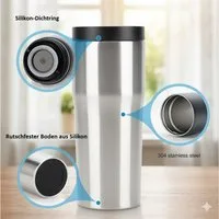 MORRENT Thermobecher Teebecher 480ml - Isobecher auslaufsicher für Tee oder Kaffee Mug