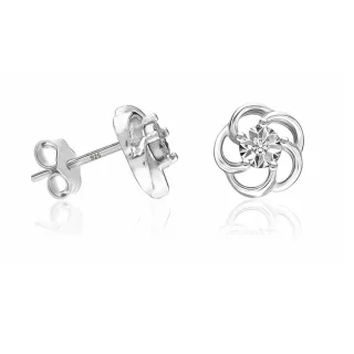 Frauen Ohrringe Blüte des Lichts aus 925 Sterling Silber BIPE082
