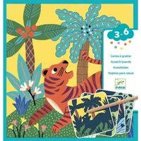 DJECO Kreativset Kratzbilder für Kinder ab 3 Jahren
