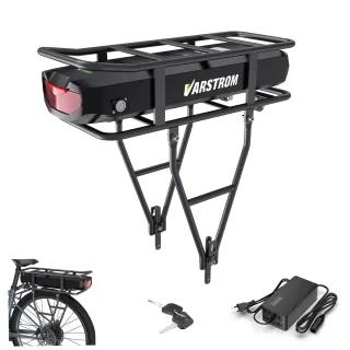 [EU Direct] VARSTROM 48V 17.5AH 840Wh Rear Rack Electric Bike Battery 2600mAh EVE18650 Battery with 30A BMS Protection B