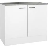 OPTIFIT Spülenschrank OPTImulti Breite 100 cm, Tiefe 60 cm, mit 2 Türen, inkl. Arbeitsplatte