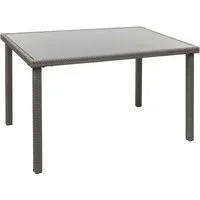 PROREGAL® Gartentisch Poly-Rattan Tisch HxBxT 71x120x75cm Balkontisch Farbe