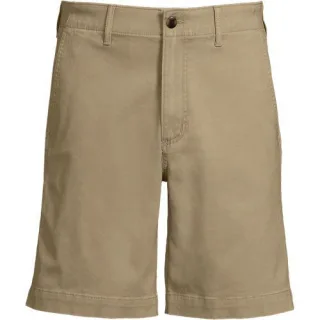 Classic Fit Stretch-Chinoshorts mit Komfortbund für Herren, 23 cm, Herren, size: regular, Braun, Elasthan/Baumwoll-Mischung, by Lands' End