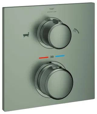 GROHE Thermostatbatterie Allure 19446_2 für Rapido SmartBox satin steel, 19446MS2 19446MS2