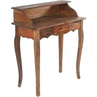 DESIGN DELIGHTS Sekretär MASSIVHOLZ SEKRETÄR NAPOLEON 92x80cm(HxB), Massivholz Schreibtisch